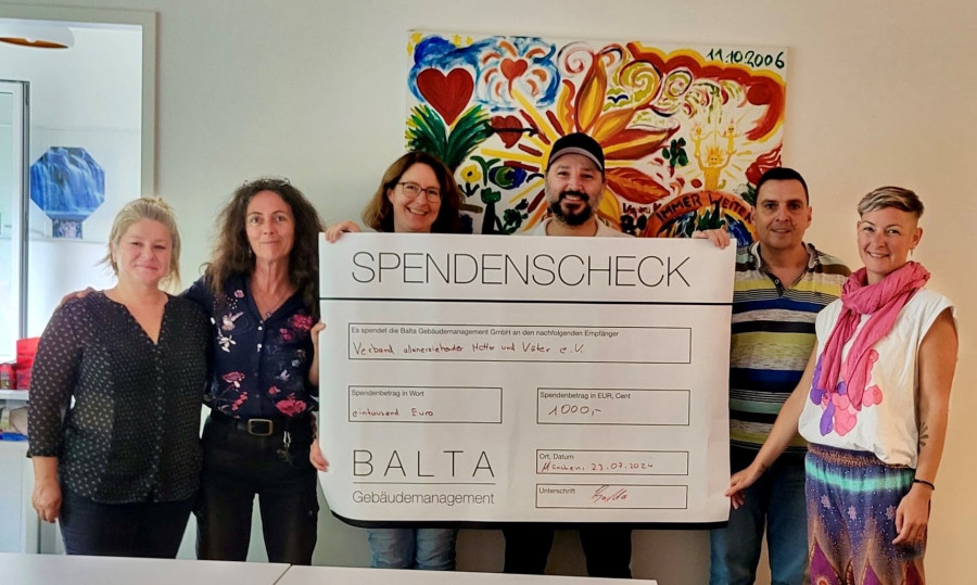BALTA Gebäudemanagement spendet uns 1.000,- €